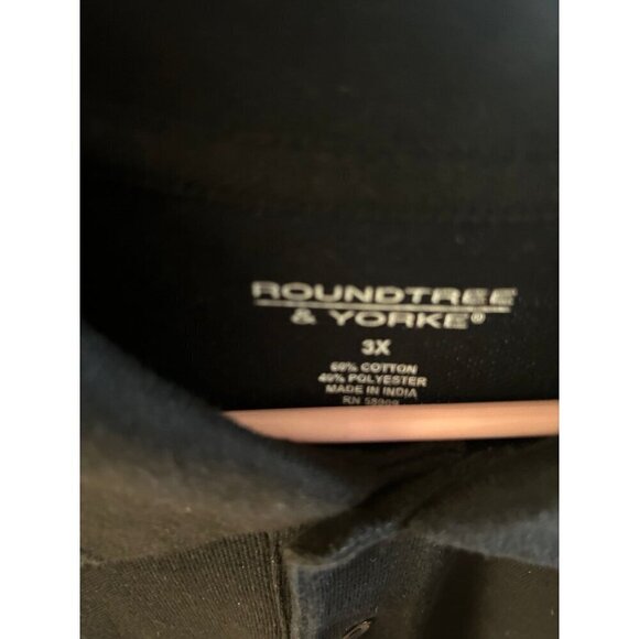 Men’s Roundtree & Yorke Black polo top size 3XL - Picture 2 of 2